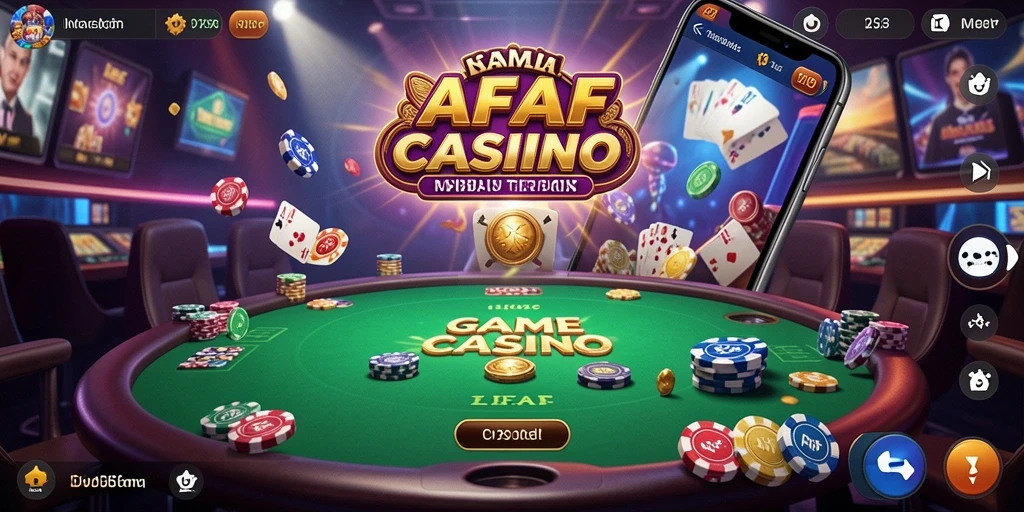 Screenshot utama AFAF menampilkan dealer sedang beraksi dalam permainan Live Casino.