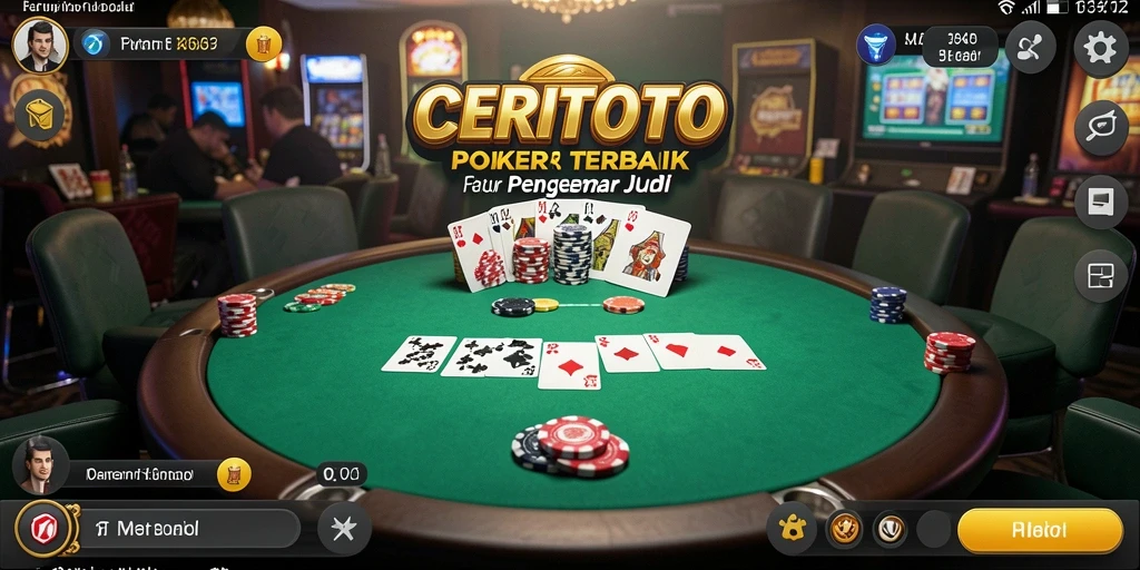 Tampilan gameplay intens dari permainan Poker di CERITOTO.