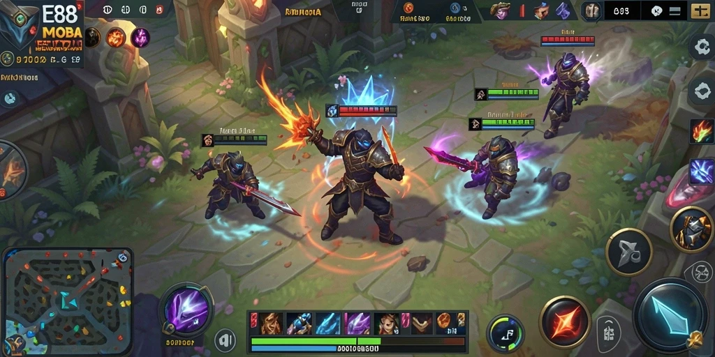 Tampilan gameplay E88 yang menegangkan dan seru.