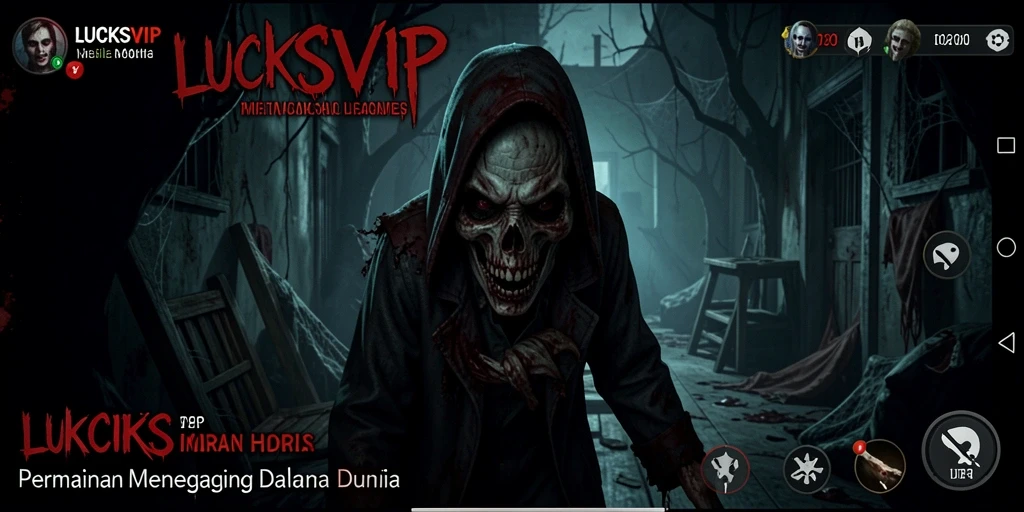 Screenshot gameplay LUCKSVIP yang menegangkan dan menyeramkan.
