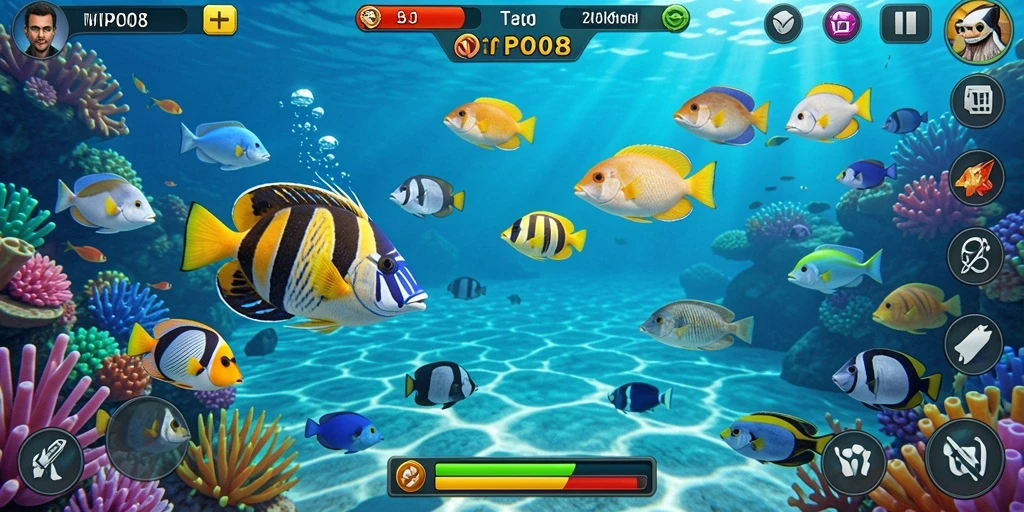 Tampilan gameplay seru Tembak Ikan di MPO08.