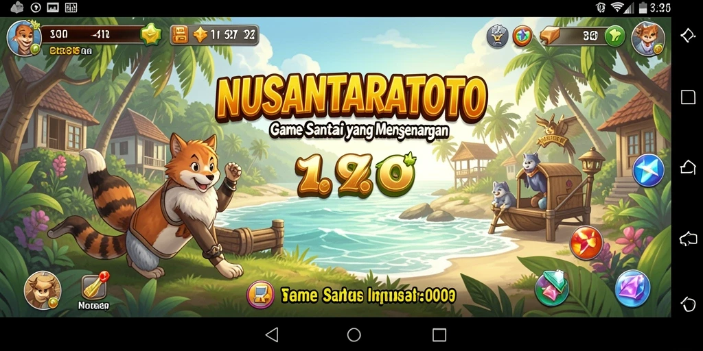 Tangkapan layar gameplay NUSANTARATOTO yang ceria dan menghibur.