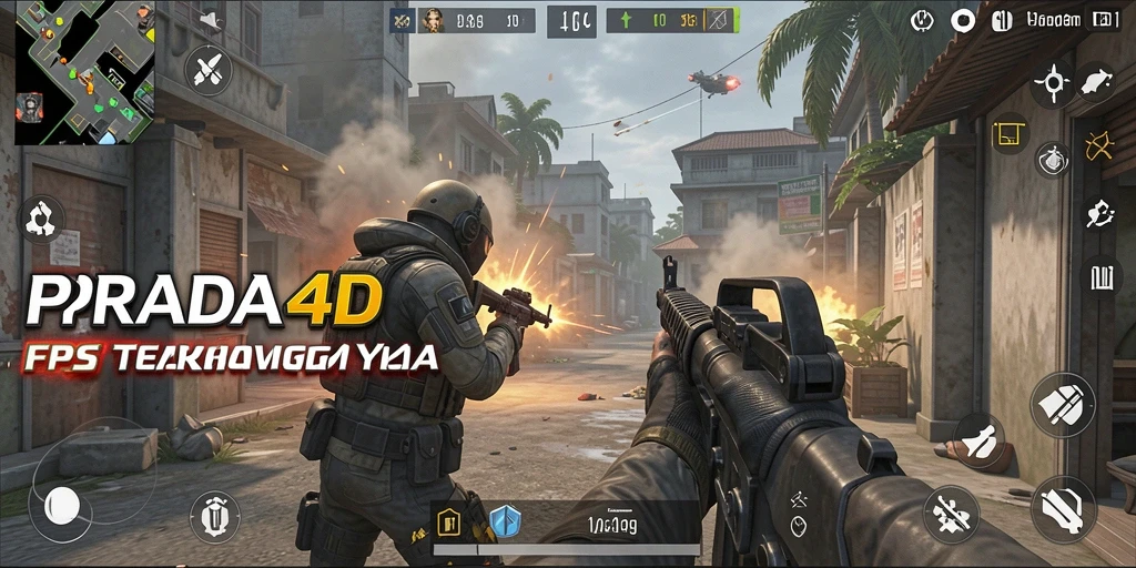 Gameplay intens PRADA4D dengan aksi menembak yang mendebarkan.