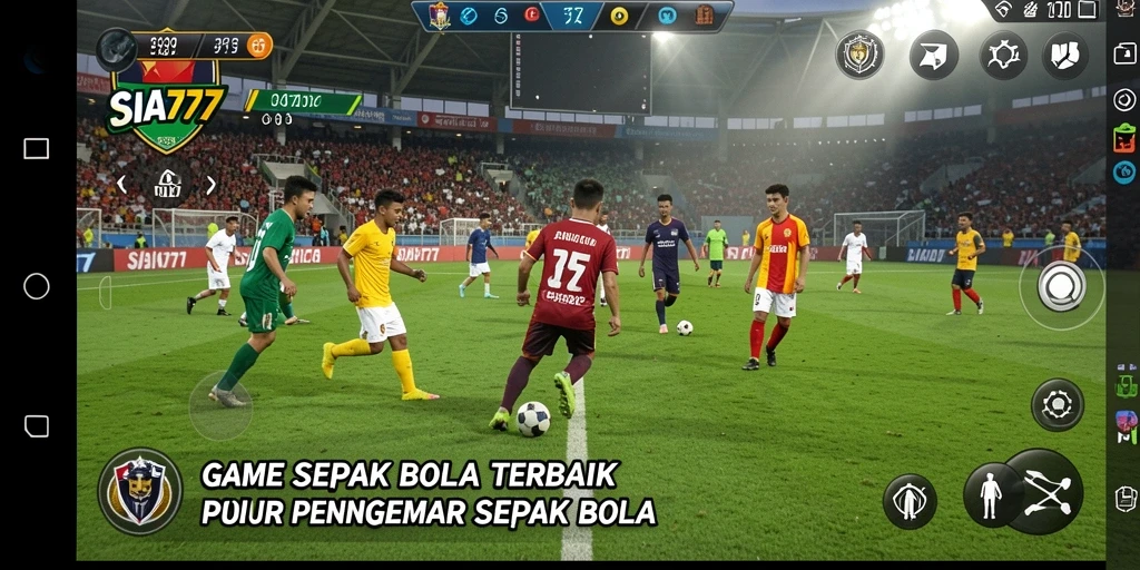 Tampilan gameplay menarik dalam game sepak bola SIA777.